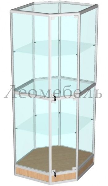 ВА-343 Витрина из профиля с подиумом (угловая) К ВА-340,ВА-341